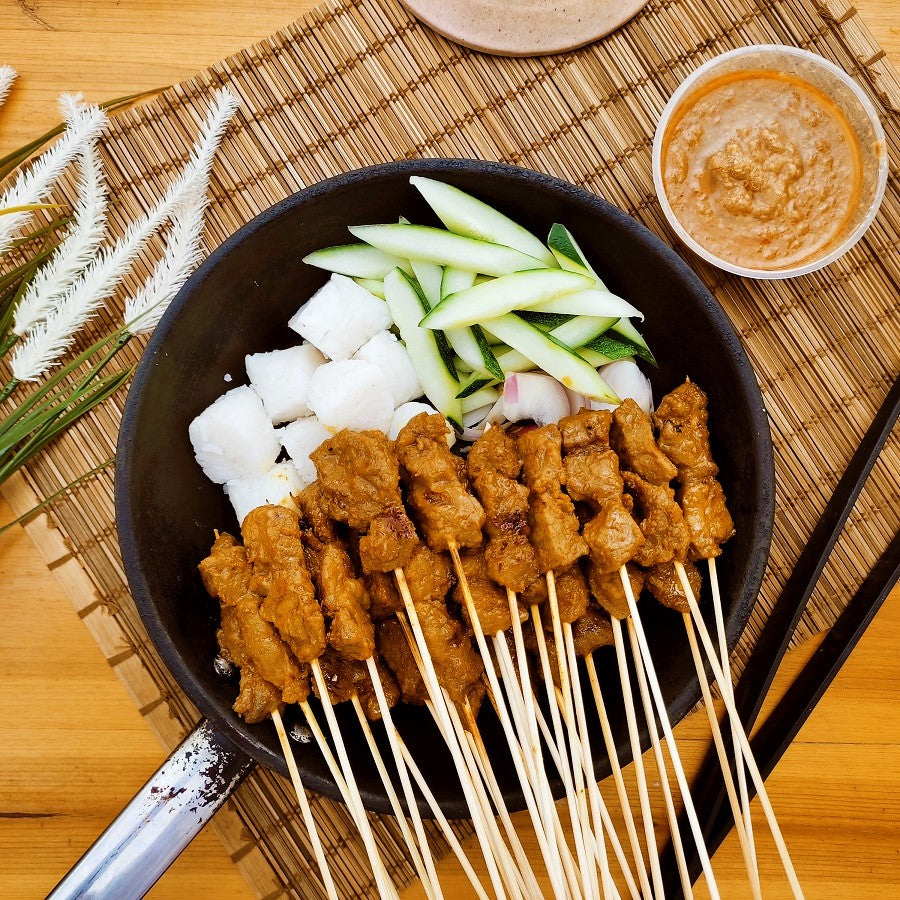 SET - Grilled Beef Satay (30s) Cooked EZBBQ - BBQ Wholesale & Events BBQ Catering 