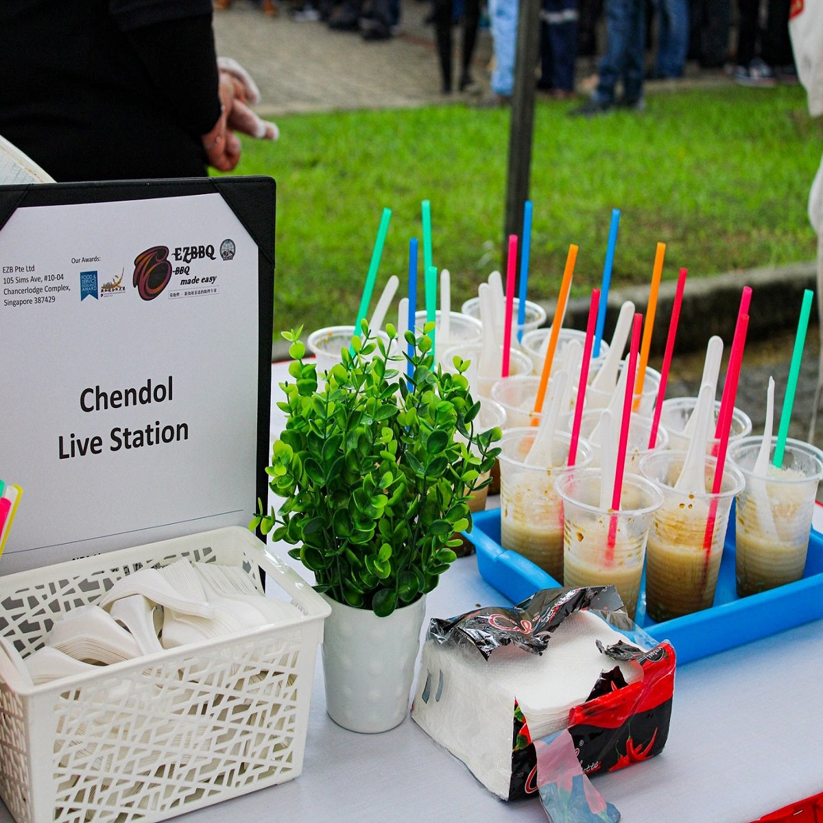 Self-Serve Penang Cendol Optional Add-On EZBBQ - Halal BBQ Supplies & BBQ Catering Singapore 